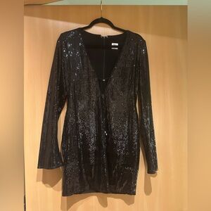 Runway the label black sequin dress
